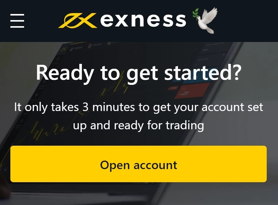 Exness Registration - Open a trading account