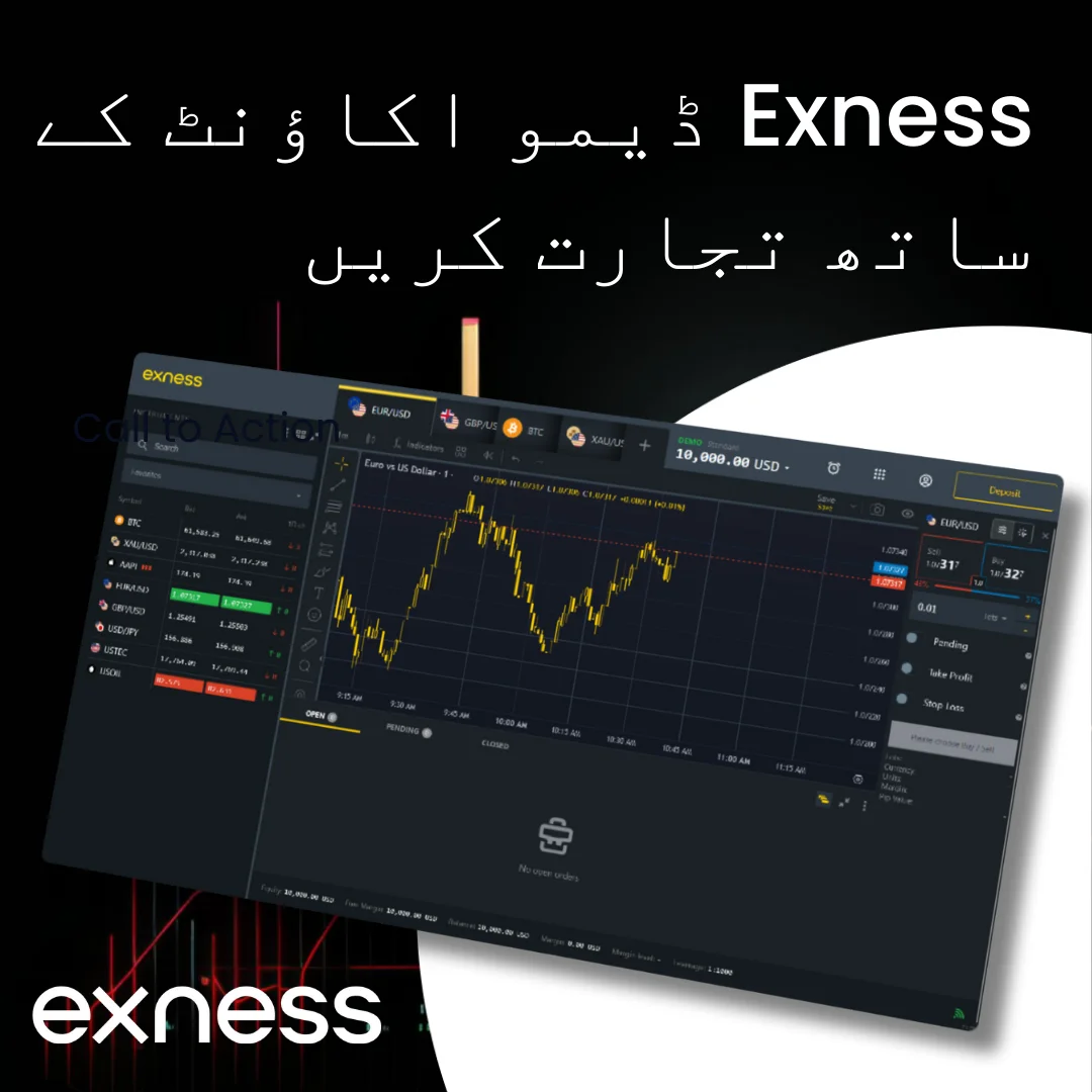 ورچوئل رقم کے ساتھ Exness ڈیمو اکاؤنٹ